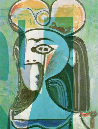 Epreuve de Décharges ou La Révolte des Dames de Mougins. Peintures de Pablo Picasso. 11x15 cm, 1964. Décharge 7