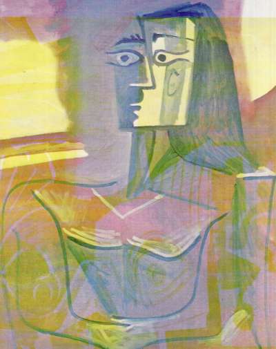 Epreuve de Décharges ou La Révolte des Dames de Mougins. Peintures de Pablo Picasso. 14x18 cm, 1964. Décharge 6