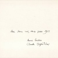 VOEUX DE BONNE ANNÉE D'A. CARDIN ET C. BOGRATCHEW
