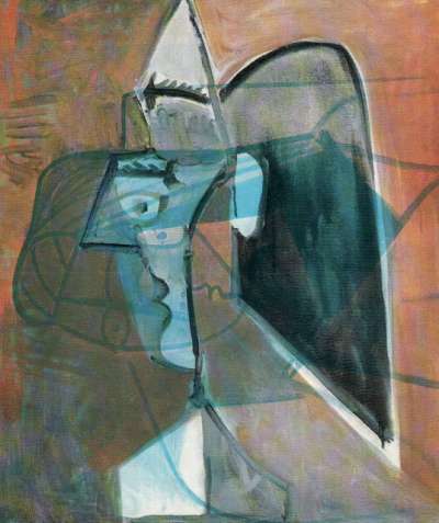 Epreuve de Décharges ou La Révolte des Dames de Mougins. Peintures de Pablo Picasso. 12x15 cm, 1964. Décharge 11