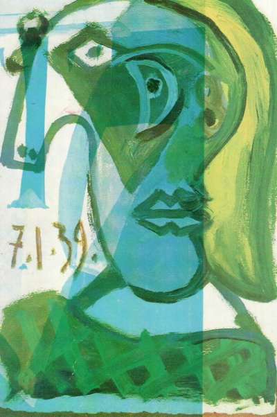 Epreuve de Décharges ou La Révolte des Dames de Mougins. Peintures de Pablo Picasso. 10x15 cm, 1964. Décharge 12