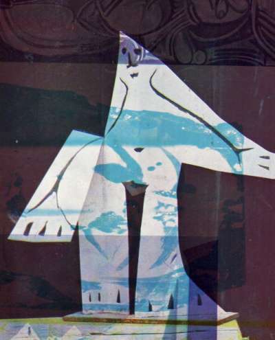 Epreuve de Décharges ou La Révolte des Dames de Mougins. Peintures de Pablo Picasso. 12x15cm, 1964. Décharge 16