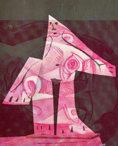 Epreuve de Décharges ou La Révolte des Dames de Mougins. Peintures de Pablo Picasso. 12x18 cm, 1964. Décharge 18