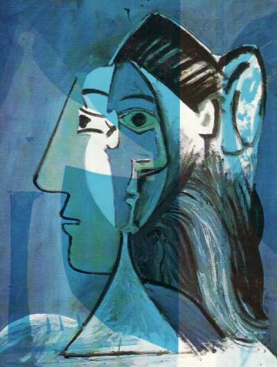 Epreuve de Décharges ou La Révolte des Dames de Mougins. Peintures de Pablo Picasso. 11,5x15 cm, 1964. Décharge 19