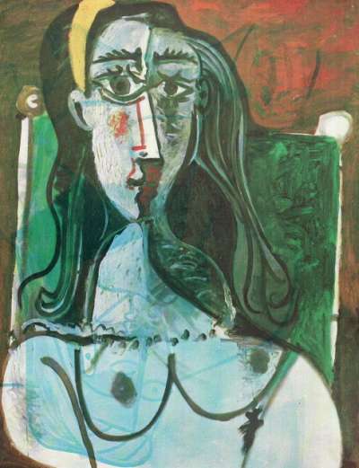 Epreuve de Décharges ou La Révolte des Dames de Mougins. Peintures de Pablo Picasso. 13,5x18 cm, 1964. Décharge 22