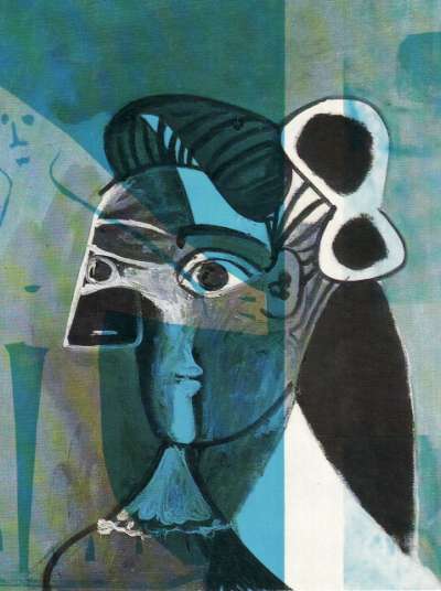 Epreuve de Décharges ou La Révolte des Dames de Mougins. Peintures de Pablo Picasso. 11x15 cm, 1964. Décharge 23