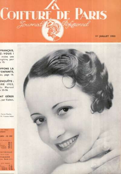 La Coiffure de Paris, n°281, Juillet 1933