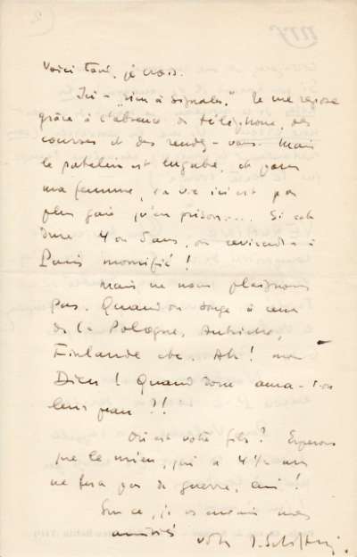 Lettre de Jacques Schiffrin, 13 février 1940. Page 4