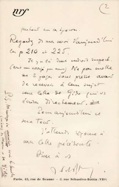 Lettre de Jacques Schiffrin, 14 février 1940. Page 3