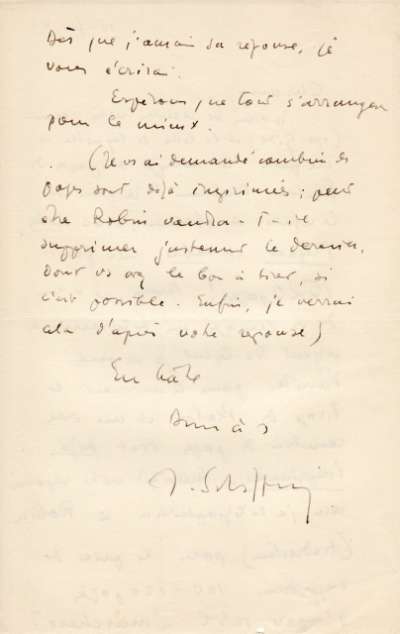 Lettre de Jacques Schiffrin, 15 février 1940. Page 2