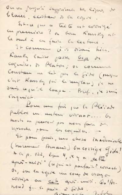Lettre de Jacques Schiffrin, 6 février 1940. Page 2