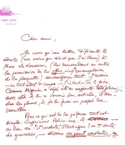 Lettre de Latis, 16 décembre 1971