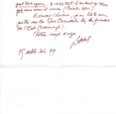 Lettre de Latis, 16 décembre 1971. Page 2