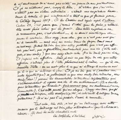 Lettre de Latis à Louis Barnier, 5 août 1962. Page 2