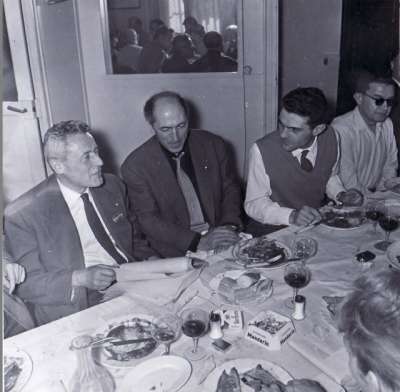 De gauche à droite, Paul-Emile Victor, Jean Lescure, Louis Barnier, Latis
