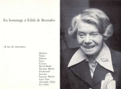 En hommage à Edith de Bonnafos. 14x21 cm. 1976