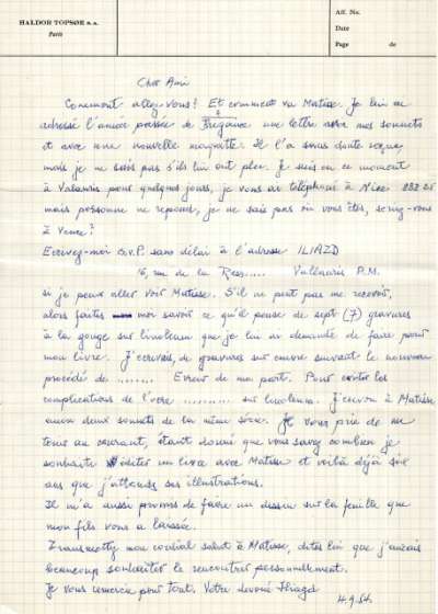 Lettre d'Iliazd à Louis Barnier, 4 septembre 1954