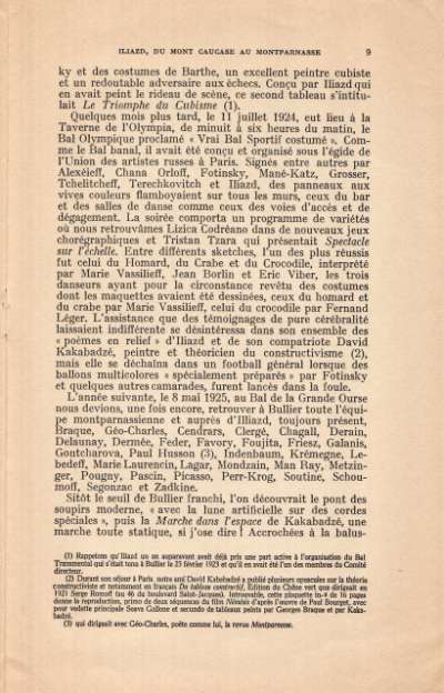 Iliazd du Mont Caucase au Montparnasse par Lucien Scheler. Extrait d'Europe. Avril 1975