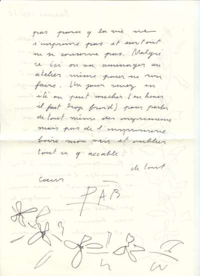 Lettre de PAB à Louis Barnier, 27 mars 1976. Page 2