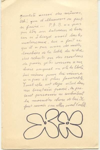 Lettre de PAB à Louis Barnier, 23 août 1977. Page 4