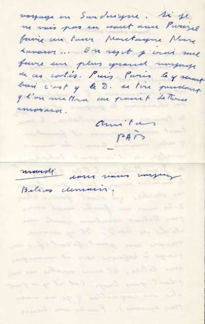 Lettre de PAB à Louis barnier, 24 juillet 1962