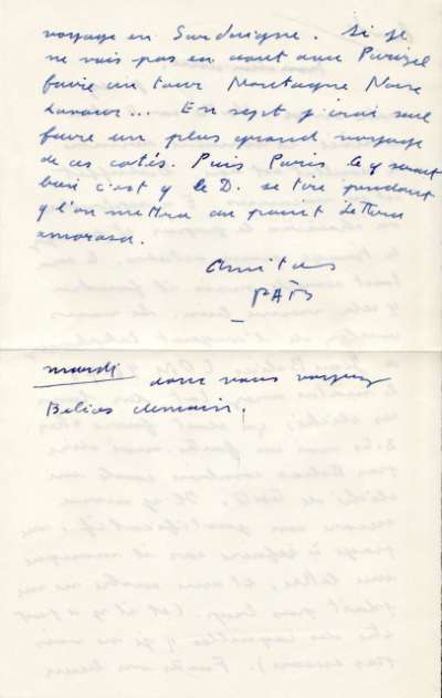Lettre de PAB à Louis barnier, 24 juillet 1962