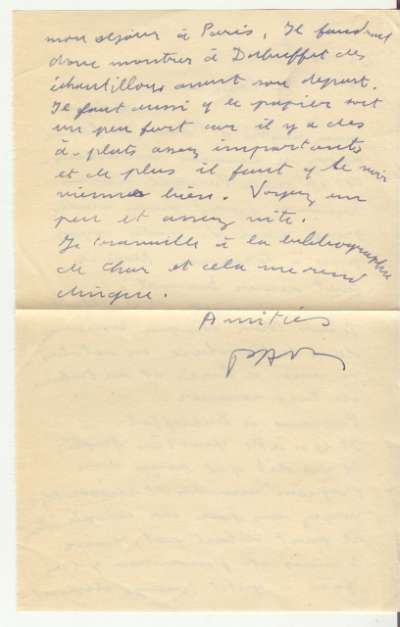 Lettre de PAB à Louis Barnier, 21 septembre 1962. Page 2