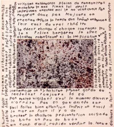 La lunette farcie. Texte et 11 lithographies de Dubuffet, Arles. Tiré à 55 exemplaires sur Arches. Texte composé au tampon par P.A.B puis imprimé par Louis Barnier. 45 cm. 12 p. 1963