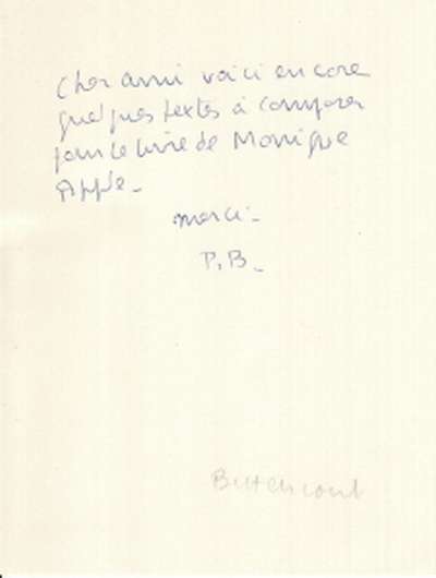 Qui livre son mystère meurt sans joie. Lettre de Pierre Bettencourt à Louis Barnier