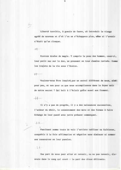 Epreuve du texte Chère voisine, multiple et une. Page 2