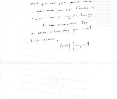 Lettre de Pascal Quignard, 8 juillet 1981. Page 2