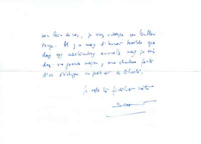Lettre de Philippe Schuwer, 19 avril 1975. Page 2