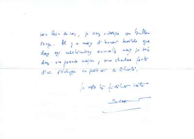 Lettre de Philippe Schuwer, 19 avril 1975. Page 2