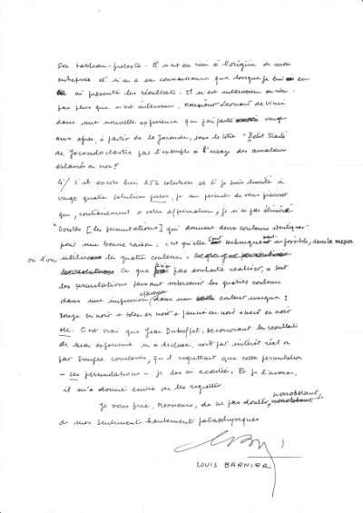 Brouillon d'une lettre de Louis Barnier. S.D.. Page 2