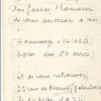 MANUSCRIT D'HÉLÈNE ILIAZD