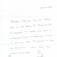 LETTRE DE PIERRE BERÈS À LOUIS BARNIER