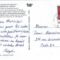 CARTE POSTALE D'ILIAZD À L. BARNIER