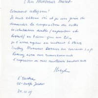 LETTRE D'ILIAZD À MR BURET