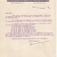 LETTRE DE JACQUES POVOLOZKY