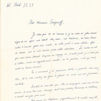 LETTRE DE GINO SEVERENI À DIMITRI SNÉGAROFF