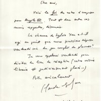 LETTRE DE CLAUDE ESTEBAN