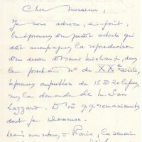 LETTRE DE RENÉ BERTELÉ