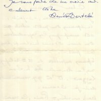 LETTRE DE RENÉ BERTELÉ