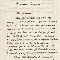 LETTRE DE G. HUGNET À D. SNÉGAROFF