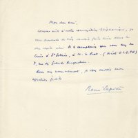 LETTRE DE RENÉ LAPORTE