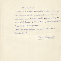 LETTRE DE RENÉ LAPORTE