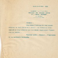 LETTRE DE L'IMPRIMERIE UNION