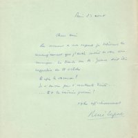 LETTRE DE RENÉ LAPORTE