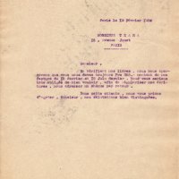 LETTRE À TRISTAN TZARA