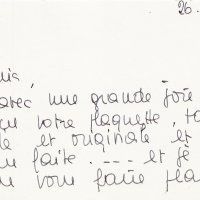 LETTRE DE FRANÇOISE GILOT